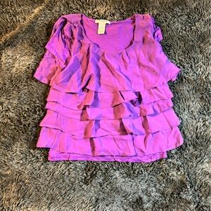 Vertico Paris purple blouse ruffled